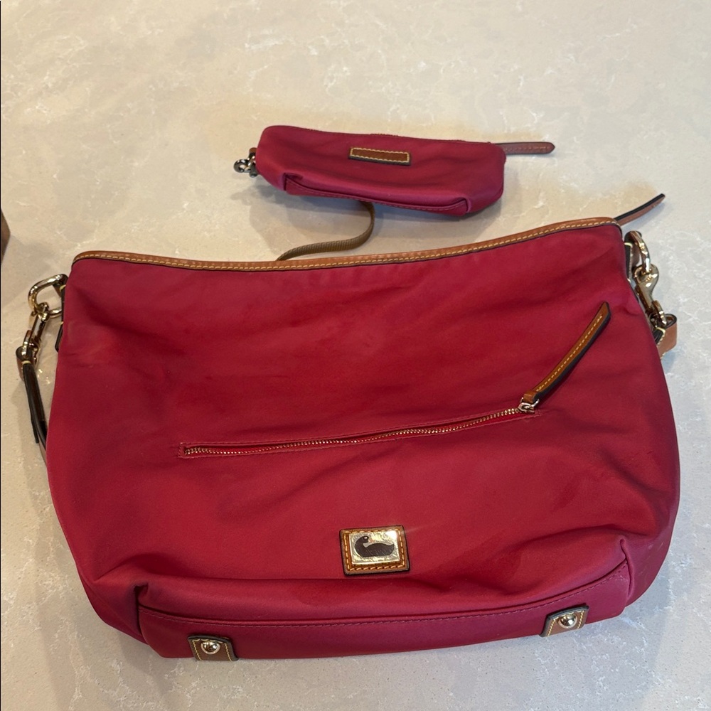 Dooney & Bourke Vintage Wayfairer Nylon Shoulder Bag with Detachable Pouch